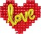 55 Inch -Heart Balloons and Love Balloons, Foil Balloon Set with Gold Love (Red Gold) 12.5 x 8.6 x 0.6 inches
